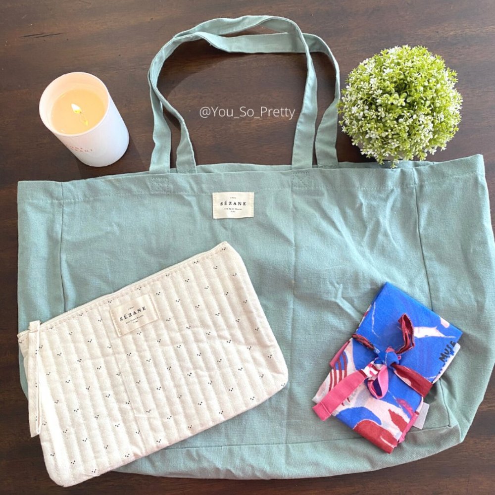 Sezane Bundle - Tote, Pouch, & Scarf